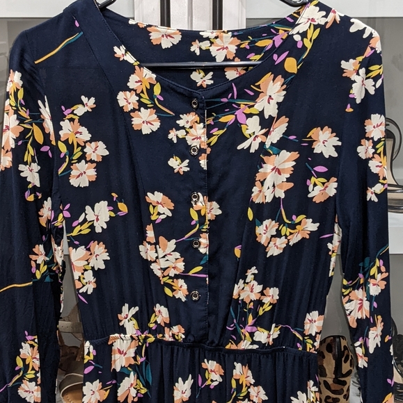 Navy floral maxi dress - Picture 2 of 3